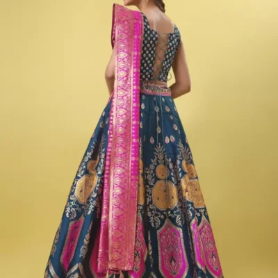 Alternative view of Shopsy Rama Zari Work Lehenga Choli - Festive Elegance