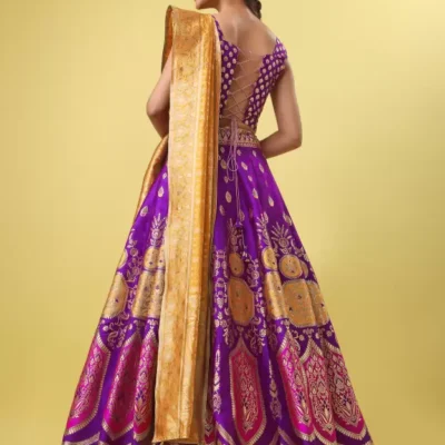 Alternative view of Shopsy Wine Embellished Lehenga Choli - Art Silk & Jacquard