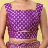 Shopsy Wine Embellished Lehenga Choli - Art Silk & Jacquard