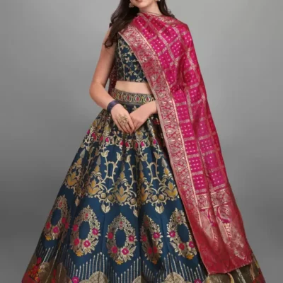 Shopsy Rama Semi-Stitched Lehenga Choli for Weddings & Festivals