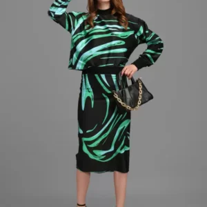 Shopsy Green Crepe Top & Palazzos Co-ords Set - Elegant & Comfortable