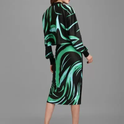 Alternative view of Shopsy Green Crepe Top & Palazzos Co-ords Set - Elegant & Comfortable