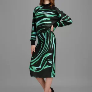 Shopsy Green Crepe Top & Palazzos Co-ords Set - Elegant & Comfortable