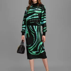 Shopsy Green Crepe Top & Palazzos Co-ords Set - Elegant & Comfortable