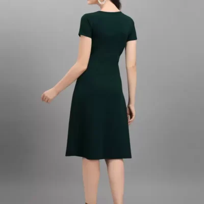 Alternative view of Shopsy Elegant Light Olive A-line Dress for Women - Versatile & Comfortable