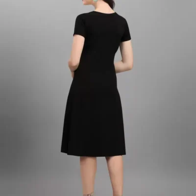 Alternative view of Elegant Shopsy Women's A-line Dress - Sky Blue & Black