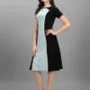 Elegant Shopsy Women's A-line Dress - Sky Blue & Black