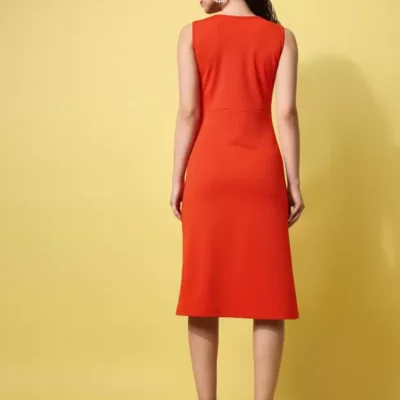 Alternative view of Shopsy Women's A-line Orange Dress - Fashion Forward Elegance