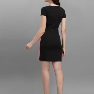 Alternative view of Shopsy Women's Elegant Purple & Black Bodycon Dress