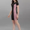 Shopsy Women's Elegant Purple & Black Bodycon Dress