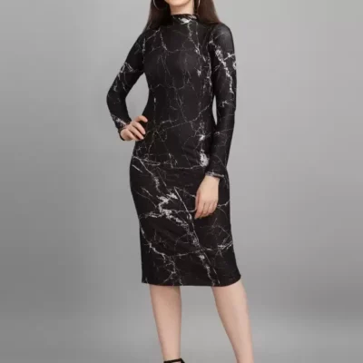 Shopsy Chic Bodycon Black Dress - Elegance Meets Comfort