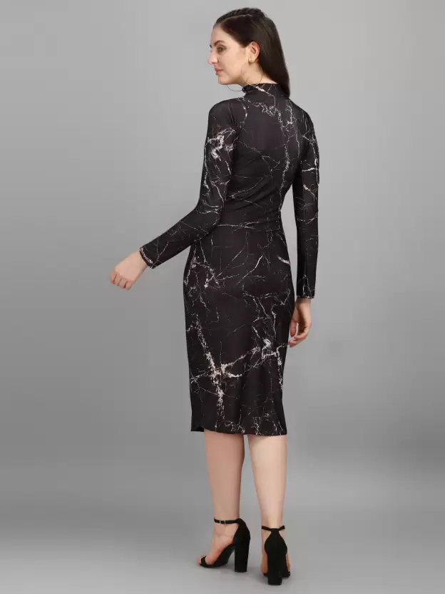 Shopsy Chic Bodycon Black Dress - Elegance Meets Comfort Shopsy Chic Bodycon Black Dress - Elegance Meets Comfort - Image 2