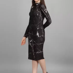 Shopsy Chic Bodycon Black Dress - Elegance Meets Comfort