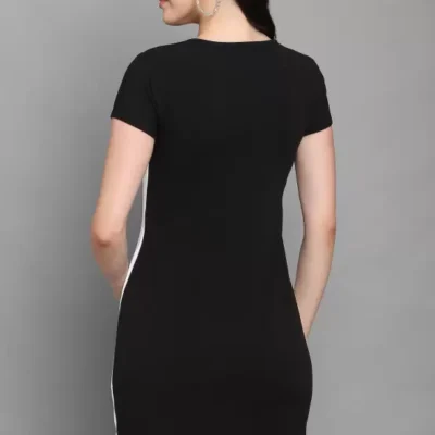 Alternative view of Chic Shopsy Bodycon Dress in Black & White - Perfect for Every Occasion