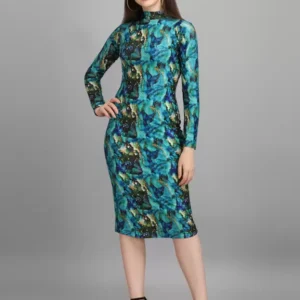 Shopsy Rama Green Bodycon Dress - Elegance Meets Comfort