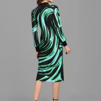 Alternative view of Shopsy Turquoise Green Midi Bodycon Dress for Women