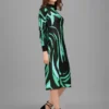 Shopsy Turquoise Green Midi Bodycon Dress for Women