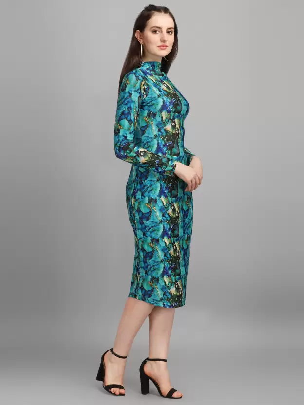 Shopsy Rama Green Bodycon Dress - Elegance Meets Comfort Shopsy Rama Green Bodycon Dress - Elegance Meets Comfort - Image 4
