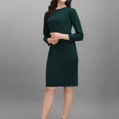 Shopsy Green Bodycon Dress - Elegant, Stretchable for Women
