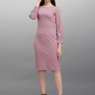 Shopsy Elegant Purple Bodycon Dress for Women - Versatile & Stretchable