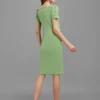 Elegant Shopsy Light Green Bodycon Dress for Women