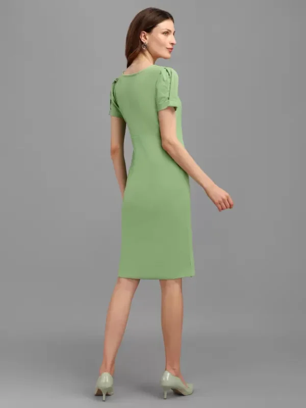 Elegant Shopsy Light Green Bodycon Dress for Women - Image 2
