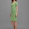 Elegant Shopsy Light Green Bodycon Dress for Women