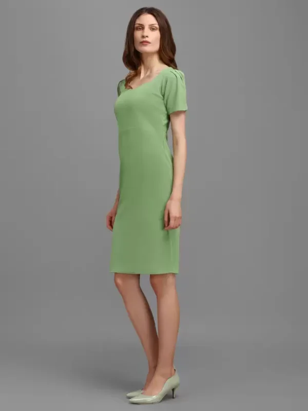 Elegant Shopsy Light Green Bodycon Dress for Women - Image 3