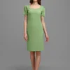 Elegant Shopsy Light Green Bodycon Dress for Women