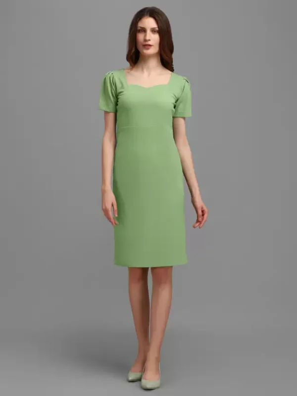 Elegant Shopsy Light Green Bodycon Dress for Women - Image 5