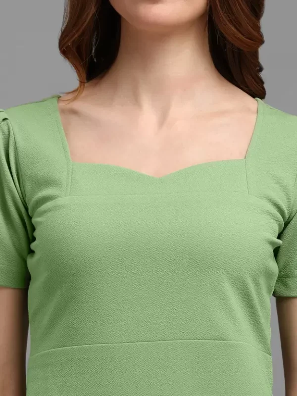Elegant Shopsy Light Green Bodycon Dress for Women - Image 6