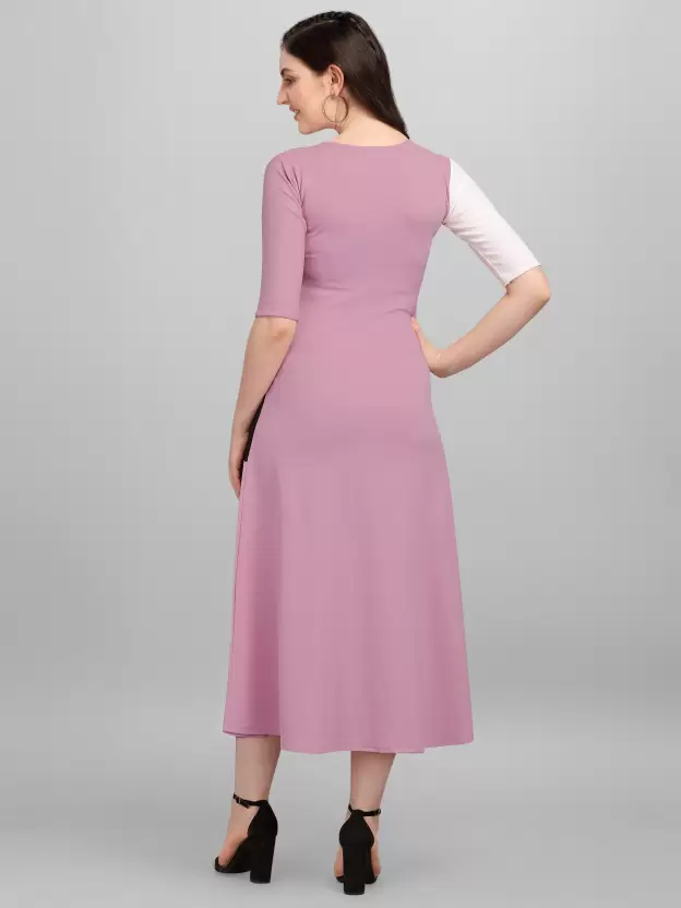 Shopsy Empire Maxi Multicolor Dress - Stretchable & Stylish Shopsy Empire Maxi Multicolor Dress - Stretchable & Stylish - Image 2