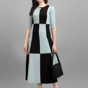 Shopsy Women's Empire Waist Dress - Multicolor Stretchable Midi