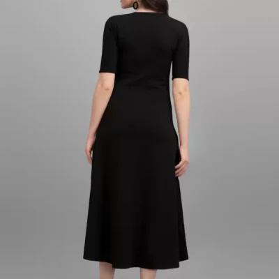 Alternative view of Shopsy Women's Empire Waist Dress - Multicolor Stretchable Midi