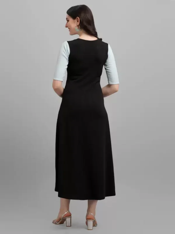 Shopsy Empire Waist Multicolor Maxi Dress - Elegant & Stretchable - Image 2