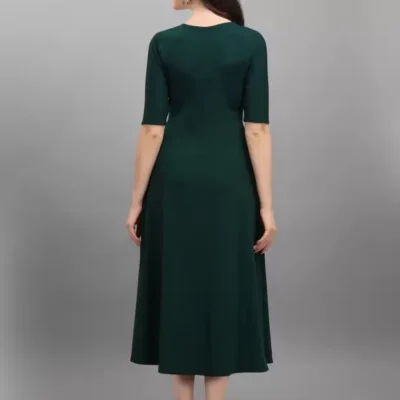 Alternative view of Shopsy Empire Waist Multicolor Flare Dress - Stretch & Style