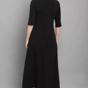 Alternative view of Shopsy Empire Waist Multicolor Fit and Flare Dress - Elegant & Stretchable