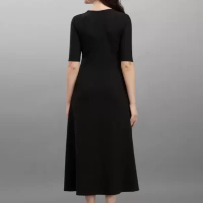 Alternative view of Shopsy Sky Blue & Multicolor Empire Waist Fit and Flare Dress