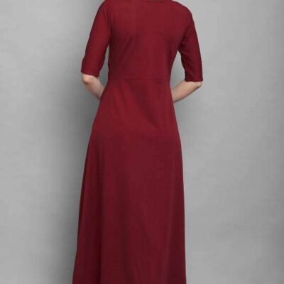 Alternative view of Shopsy Empire Waist Multicolor Flare Dress - Stretchable & Stylish