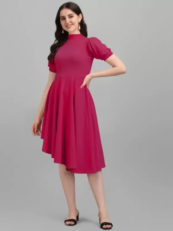Shopsy High Neck High-Low Dress - Elegant & Versatile