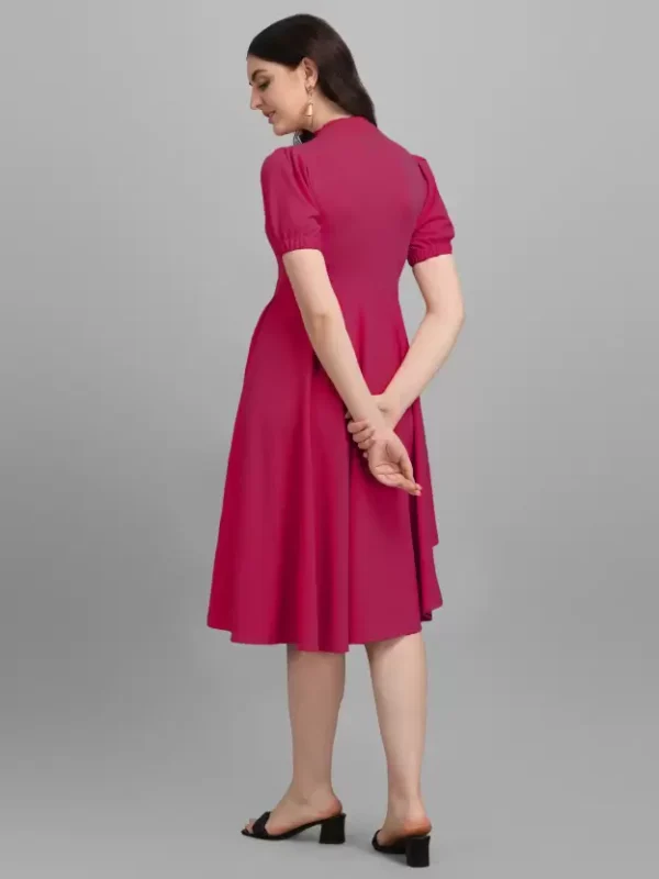 Shopsy High Neck High-Low Dress - Elegant & Versatile - Image 2