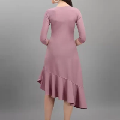 Alternative view of Shopsy Light Violet High-Low Dress - Elegant & Stretchable