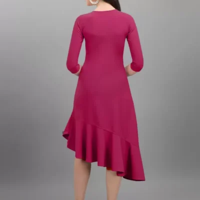 Alternative view of Shopsy Pink High-Low Dress - Elegance for Every Occasion