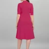 Shopsy Pink Skater Dress for Women - Elegant & Stretchable
