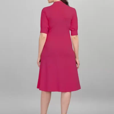 Alternative view of Shopsy Pink Skater Dress for Women - Elegant & Stretchable