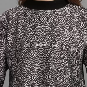 Shopsy Women's Oversized Top with Skirt - Elegant Purple Co-ords