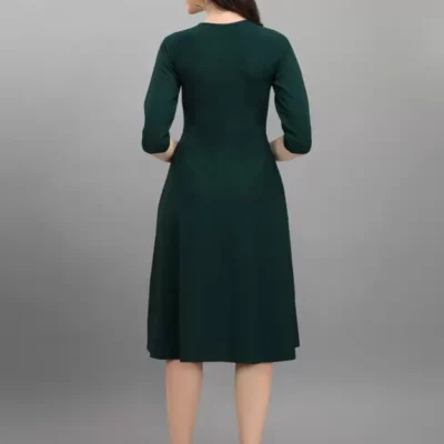 Alternative view of Shopsy Women's Fit & Flared Green Dress