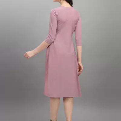 Alternative view of Shopsy Elegant Purple Fit & Flare Dress - Comfort & Style