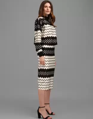Shopsy Chic Oversized Top & Pencil Skirt Co-ord Set