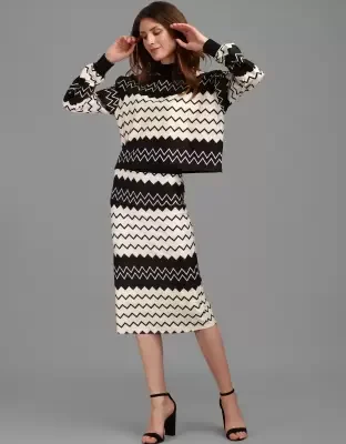 Shopsy Chic Oversized Top & Pencil Skirt Co-ord Set